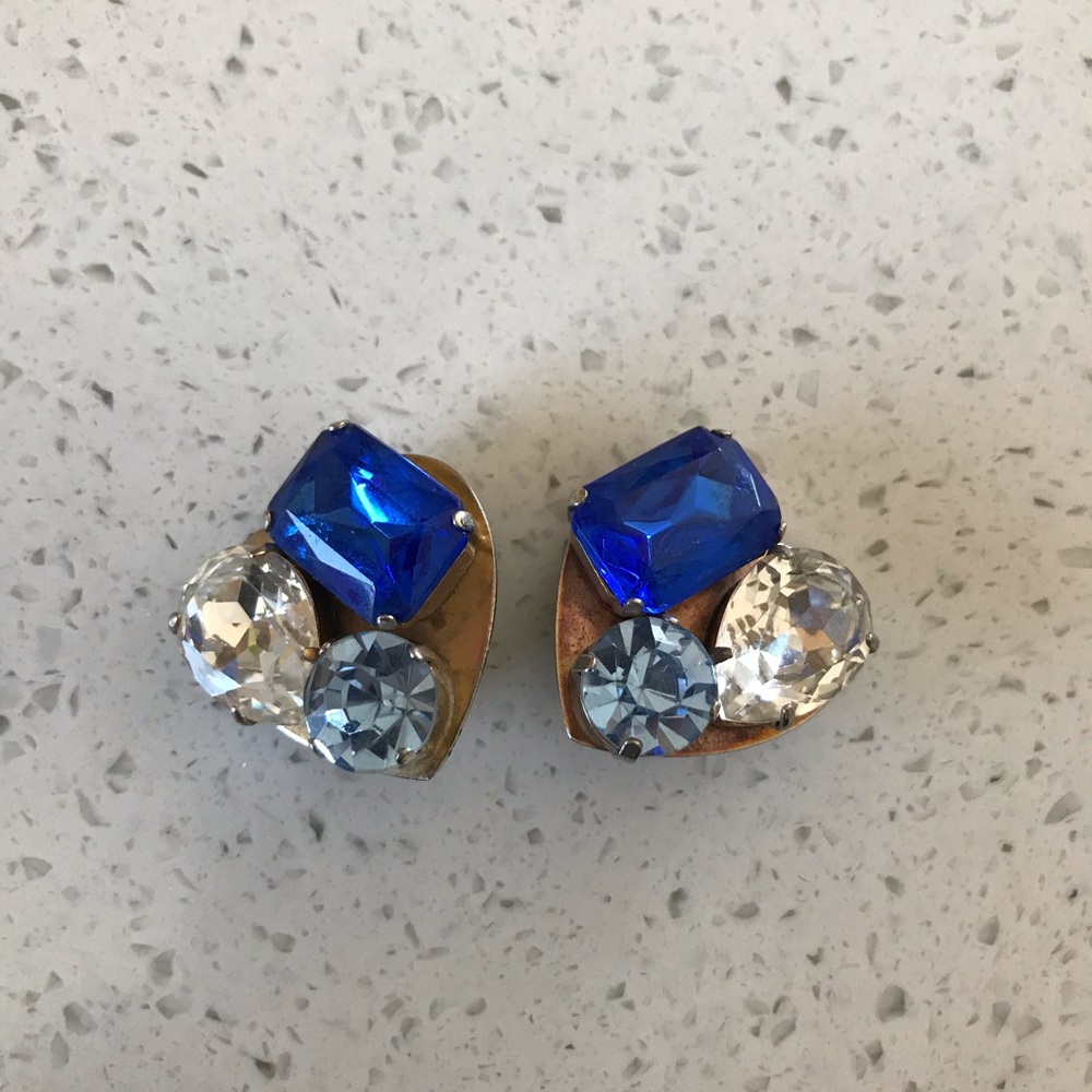 Vintage clip style costume earrings